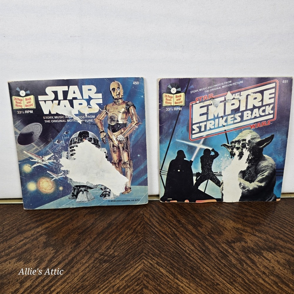 1979 Star Wars Children's Books Records Lucasfilm Read Along Vintage Collectable